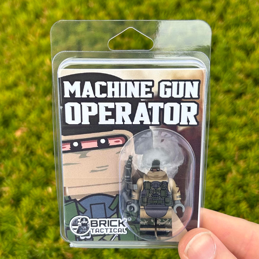 Machine Gun Operator – custom LEGO-compatible minifigure item by BrickTactical, alternate view