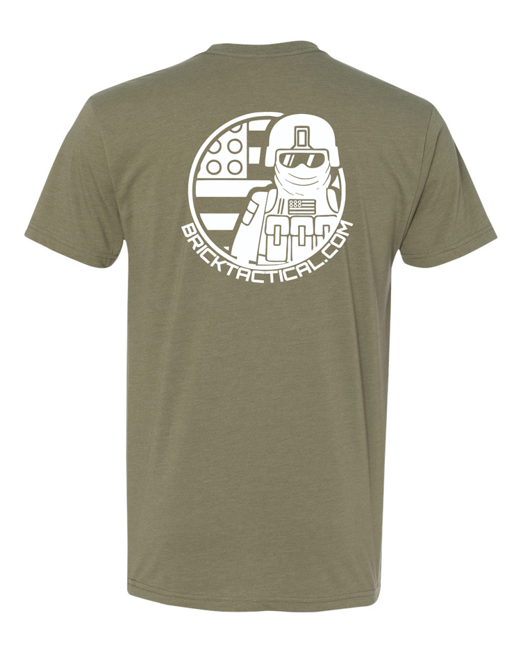 BrickTactical T-Shirt (Olive) – BrickTactical merchandise, alternate view