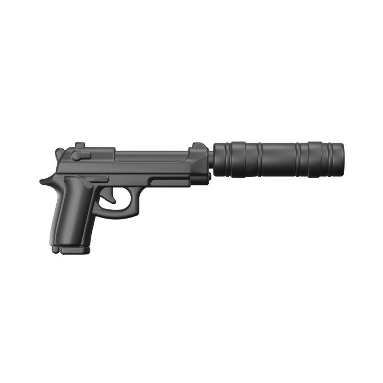 BT9 Suppressed Pistol – custom LEGO-compatible minifigure item by BrickTactical