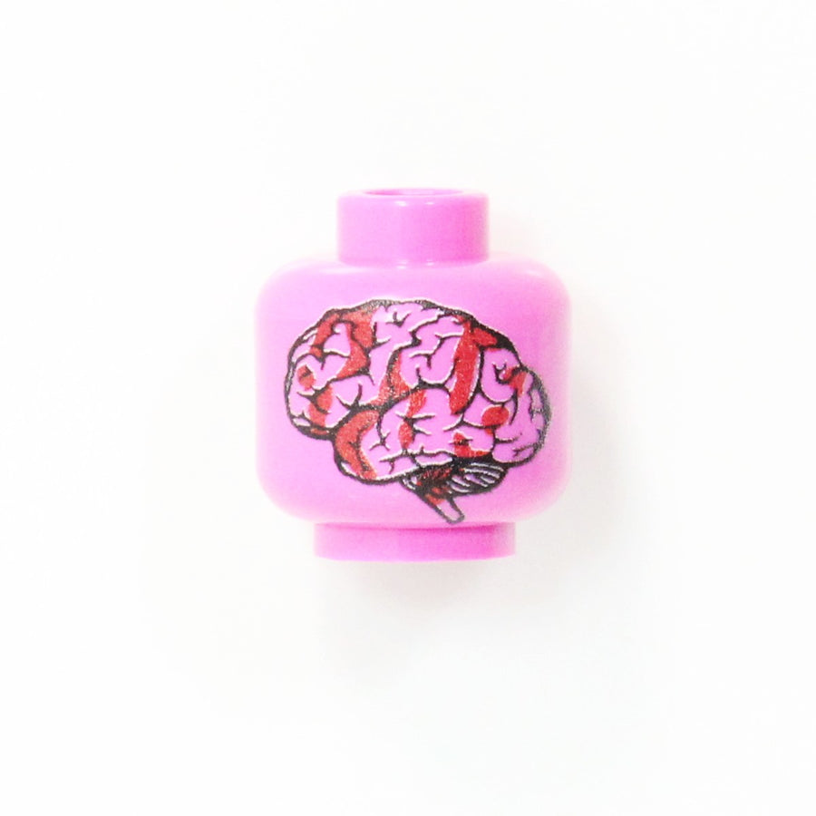 Zombie Brain Head – custom LEGO-compatible minifigure item by BrickTactical