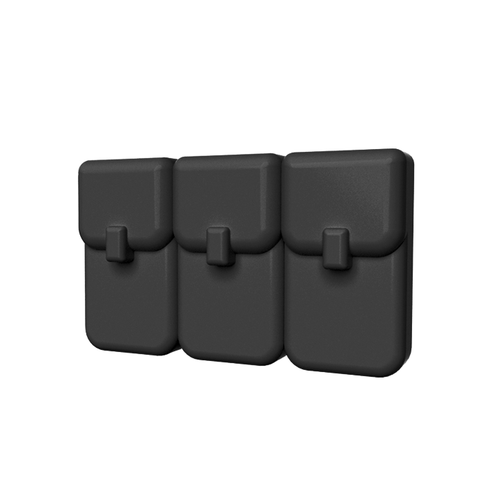 BrickTactical Custom LEGO AK Triple Pouch Black