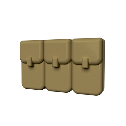 BrickTactical Custom LEGO AK Triple Pouch Dark Tan
