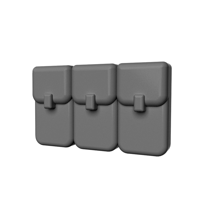 BrickTactical Custom LEGO AK Triple Pouch Gray