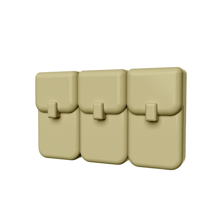 BrickTactical Custom LEGO AK Triple Pouch Tan
