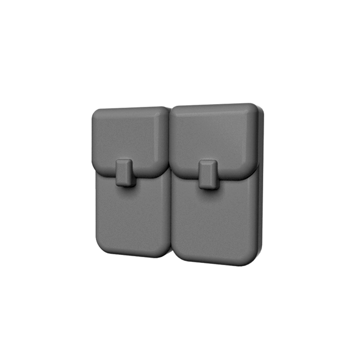 BrickTactical Custom molded LEGO AK Double Pouch Dark Gray