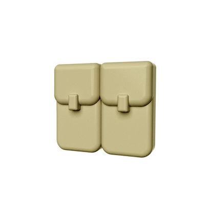BrickTactical Custom molded LEGO AK Double Pouch Tan