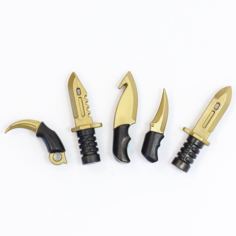 Overmolded Blade Pack – custom LEGO-compatible minifigure item by BrickTactical, alternate view