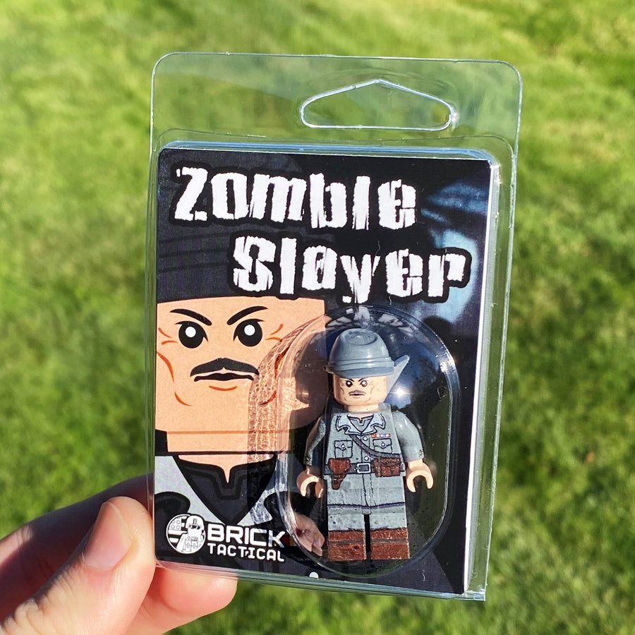 Zombie Slayer – custom LEGO-compatible minifigure item by BrickTactical, alternate view