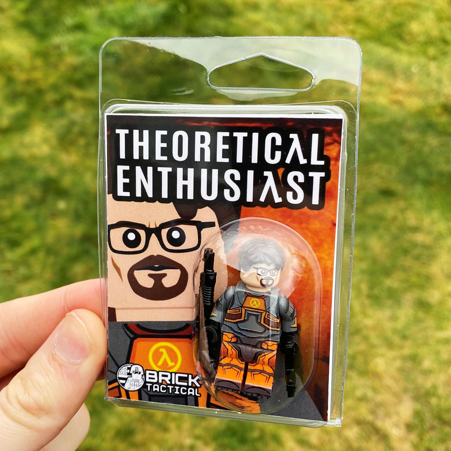 Theoretical Enthusiast – custom LEGO-compatible minifigure item by BrickTactical, alternate view