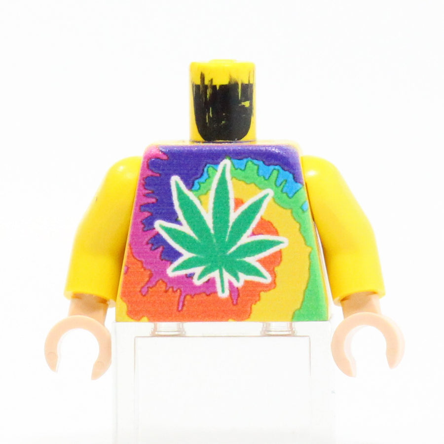 Leaf Torso (Yellow Tie Dye) – custom LEGO-compatible minifigure item by BrickTactical