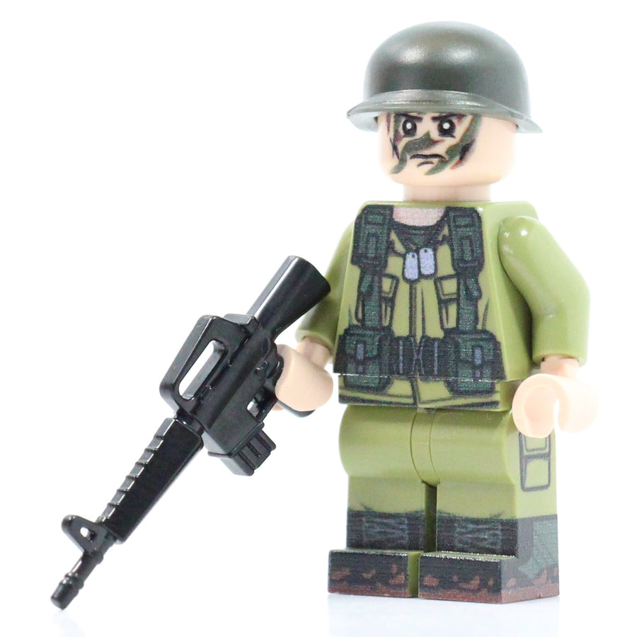 Vietnam Era American Soldier – custom LEGO-compatible minifigure item by BrickTactical
