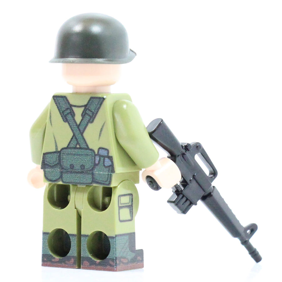 Vietnam Era American Soldier – custom LEGO-compatible minifigure item by BrickTactical, alternate view