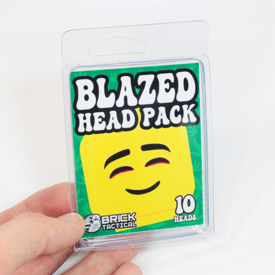 BrickTactical Custom Printed LEGO Blazed Head Pack Yellow view 2