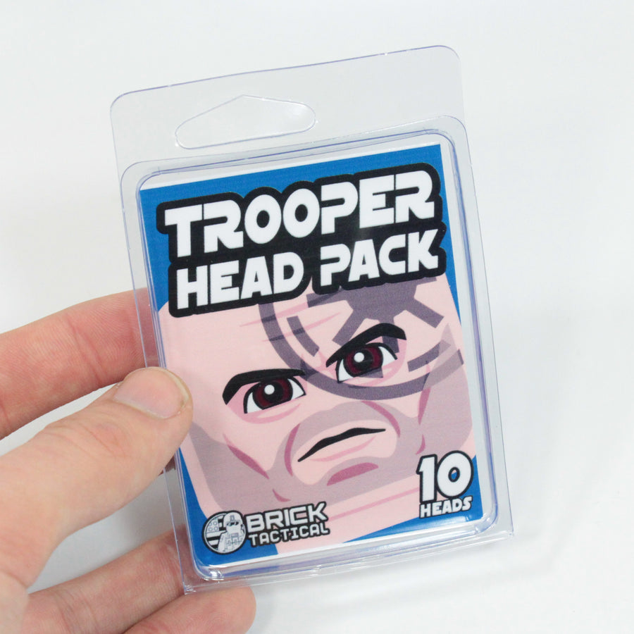 Trooper Head Pack – custom LEGO-compatible minifigure item by BrickTactical, alternate view