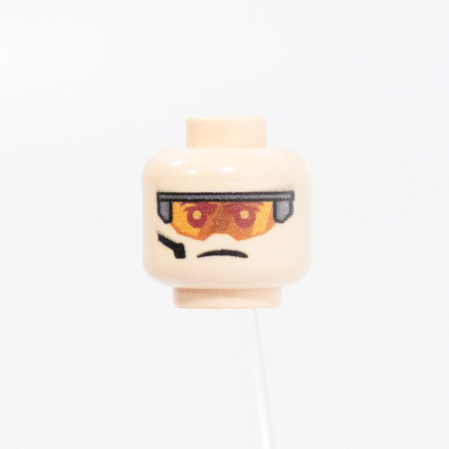 Space Marine Head (Orange) – custom LEGO-compatible minifigure item by BrickTactical