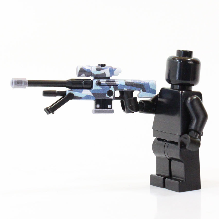 Printed Blue Camo Sniper 99D – custom LEGO-compatible minifigure item by BrickTactical, alternate view