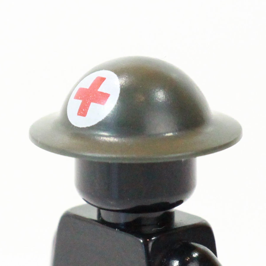 Medic Brodie Helmet – custom LEGO-compatible minifigure item by BrickTactical, alternate view