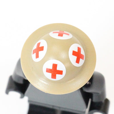 Medic Brodie Helmet (4 sided) – custom LEGO-compatible minifigure item by BrickTactical
