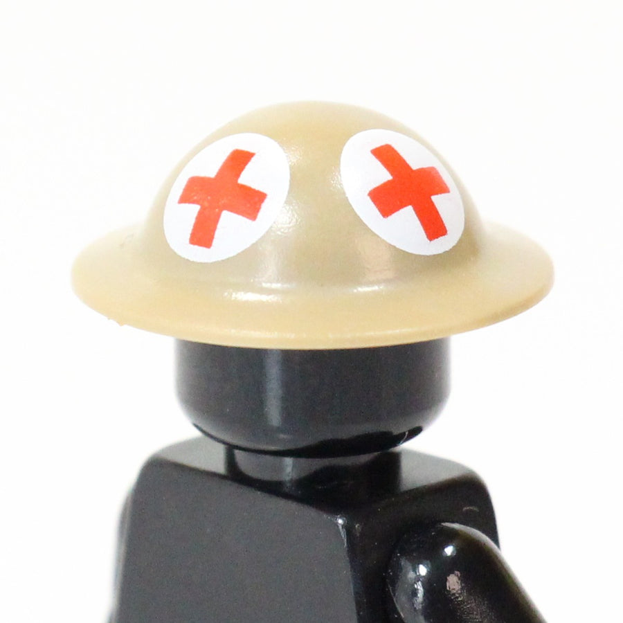 Medic Brodie Helmet (4 sided) – custom LEGO-compatible minifigure item by BrickTactical, alternate view