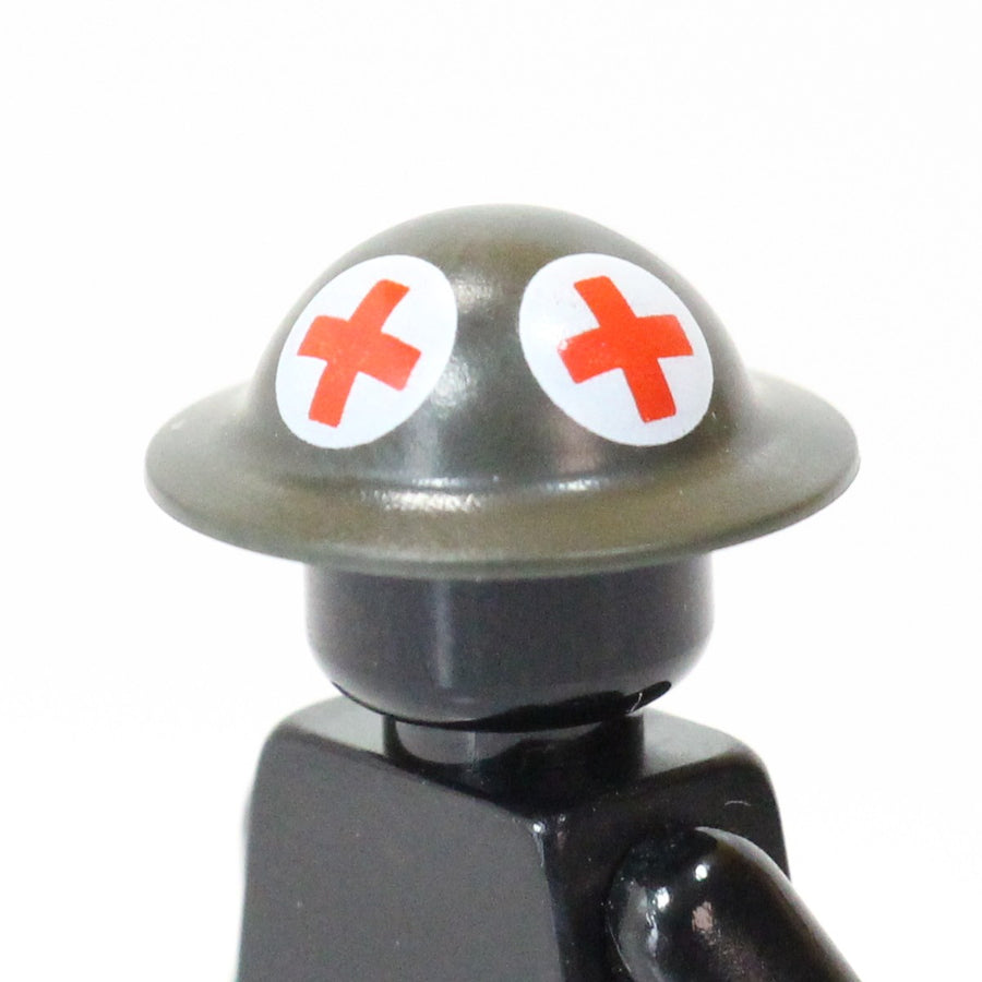 Medic Brodie Helmet (4 sided) – custom LEGO-compatible minifigure item by BrickTactical, alternate view