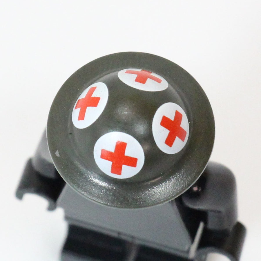 Medic Brodie Helmet (4 sided) – custom LEGO-compatible minifigure item by BrickTactical, alternate view