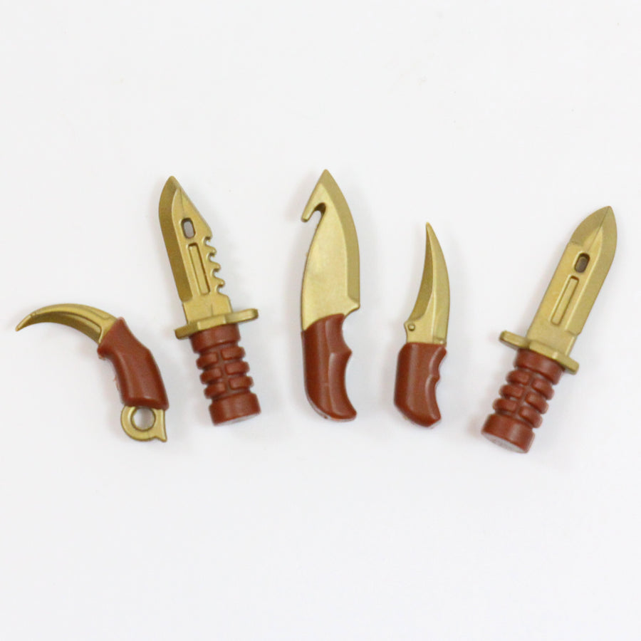 Overmolded Blade Pack – custom LEGO-compatible minifigure item by BrickTactical, alternate view