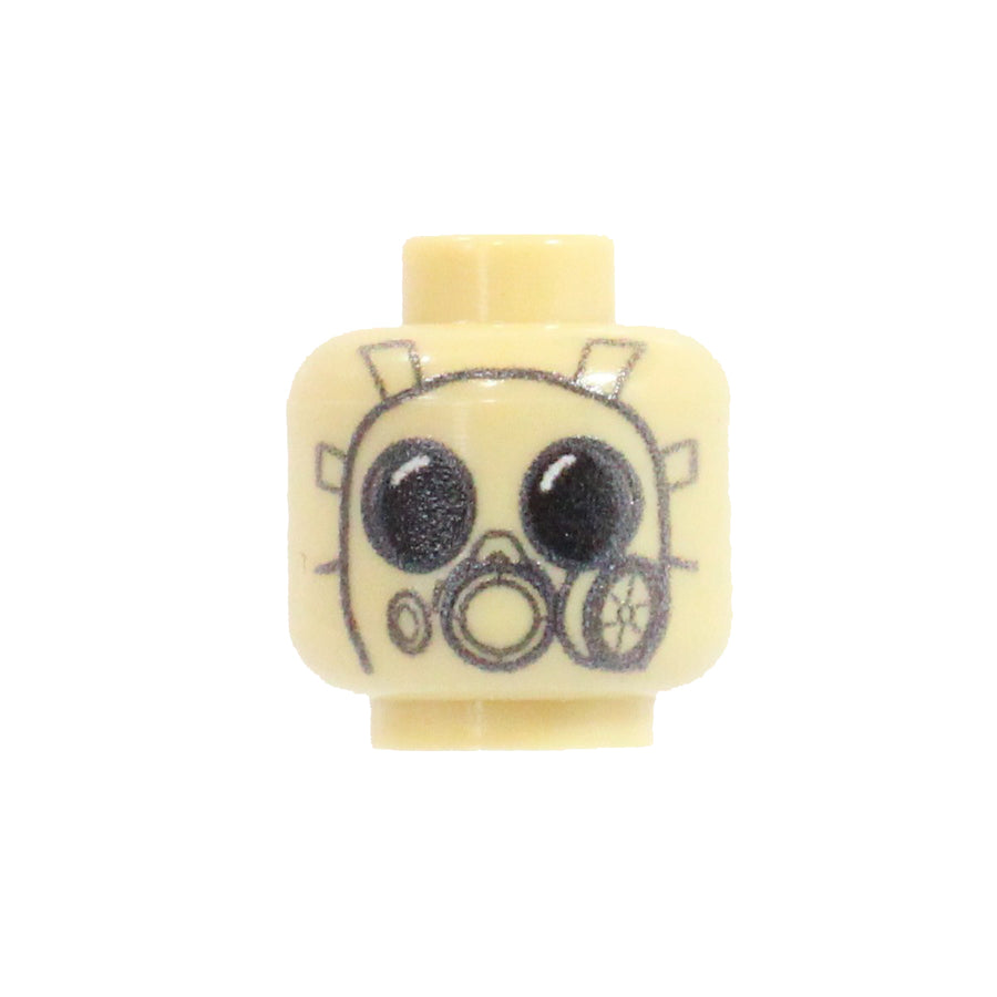 Gas Mask Head – custom LEGO-compatible minifigure item by BrickTactical, view 2
