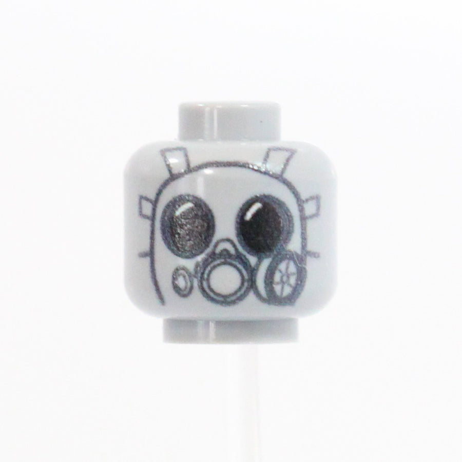 Gas Mask Head – custom LEGO-compatible minifigure item by BrickTactical, view 3