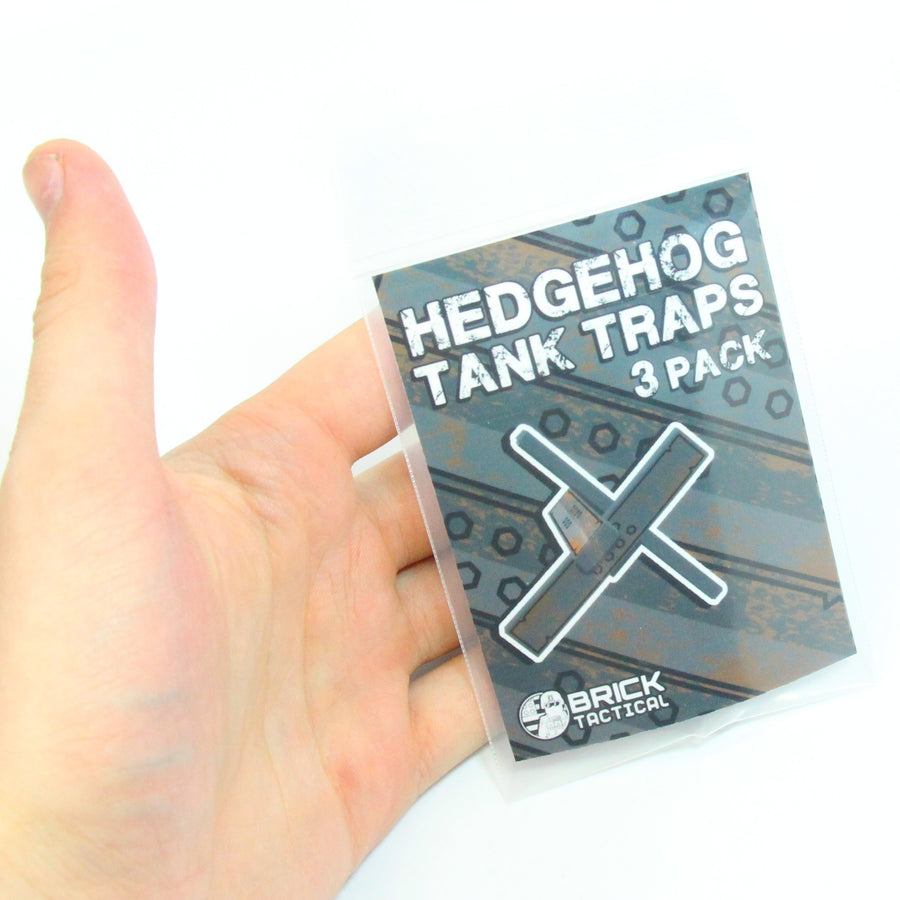 Hedge Hog Tank Trap Pack – custom LEGO-compatible minifigure item by BrickTactical, alternate view