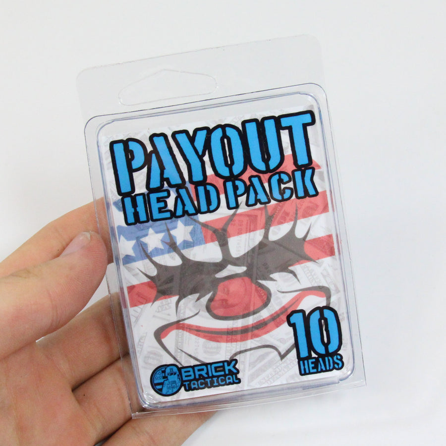 Payout Head Pack – custom LEGO-compatible minifigure item by BrickTactical, alternate view
