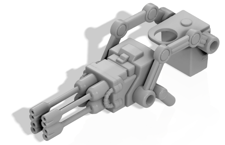 Quad Blaster – custom LEGO-compatible minifigure item by BrickTactical, alternate view