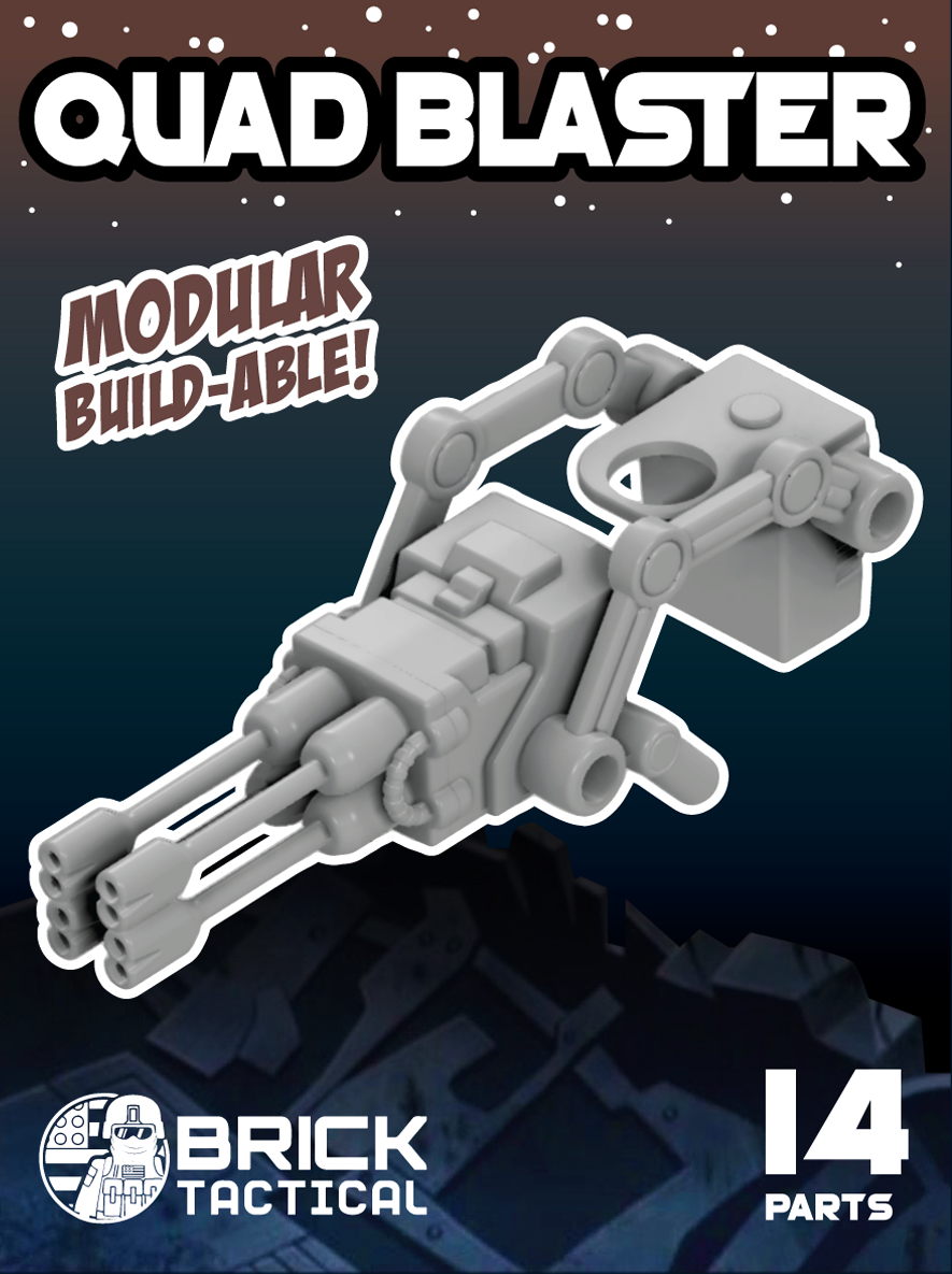 Quad Blaster – custom LEGO-compatible minifigure item by BrickTactical, alternate view