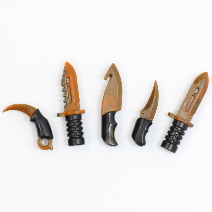 Overmolded Blade Pack – custom LEGO-compatible minifigure item by BrickTactical, alternate view