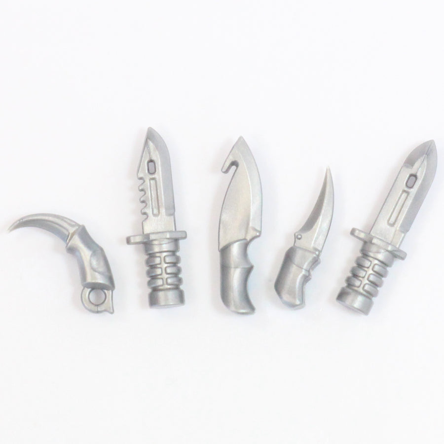 BrickTactical Custom LEGO Blade Pack Metallic Silver