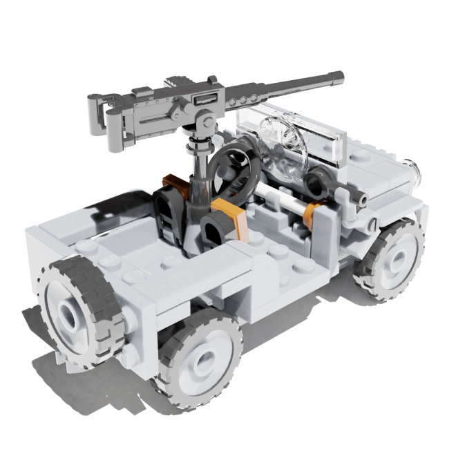 Willys Jeep – custom LEGO-compatible minifigure item by BrickTactical, alternate view