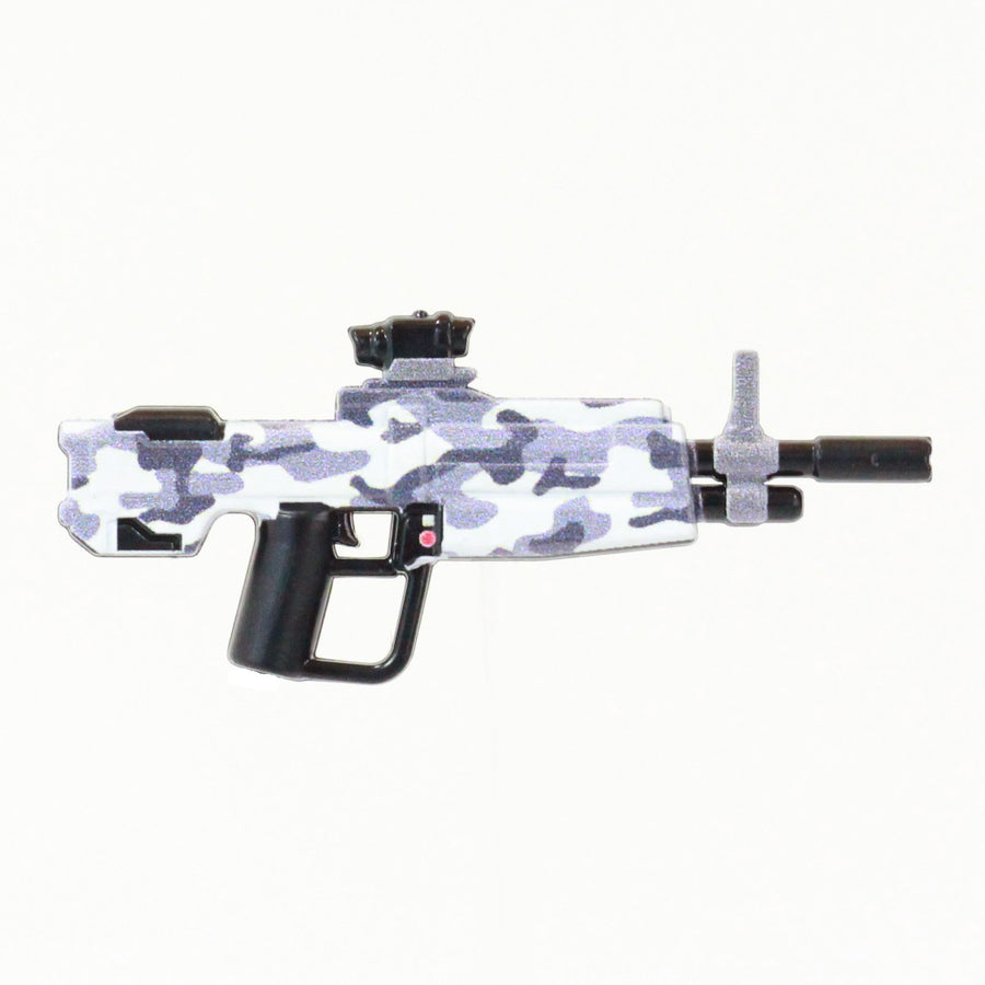 Printed Arctic Camo DMR Rifle – custom LEGO-compatible minifigure item by BrickTactical