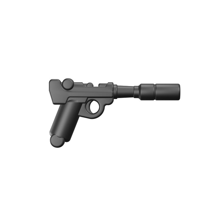 Suppressed Luger Pistol – custom LEGO-compatible minifigure item by BrickTactical, alternate view