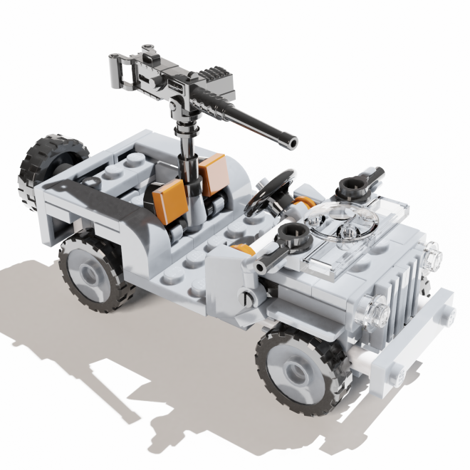 Willys Jeep – custom LEGO-compatible minifigure item by BrickTactical, alternate view